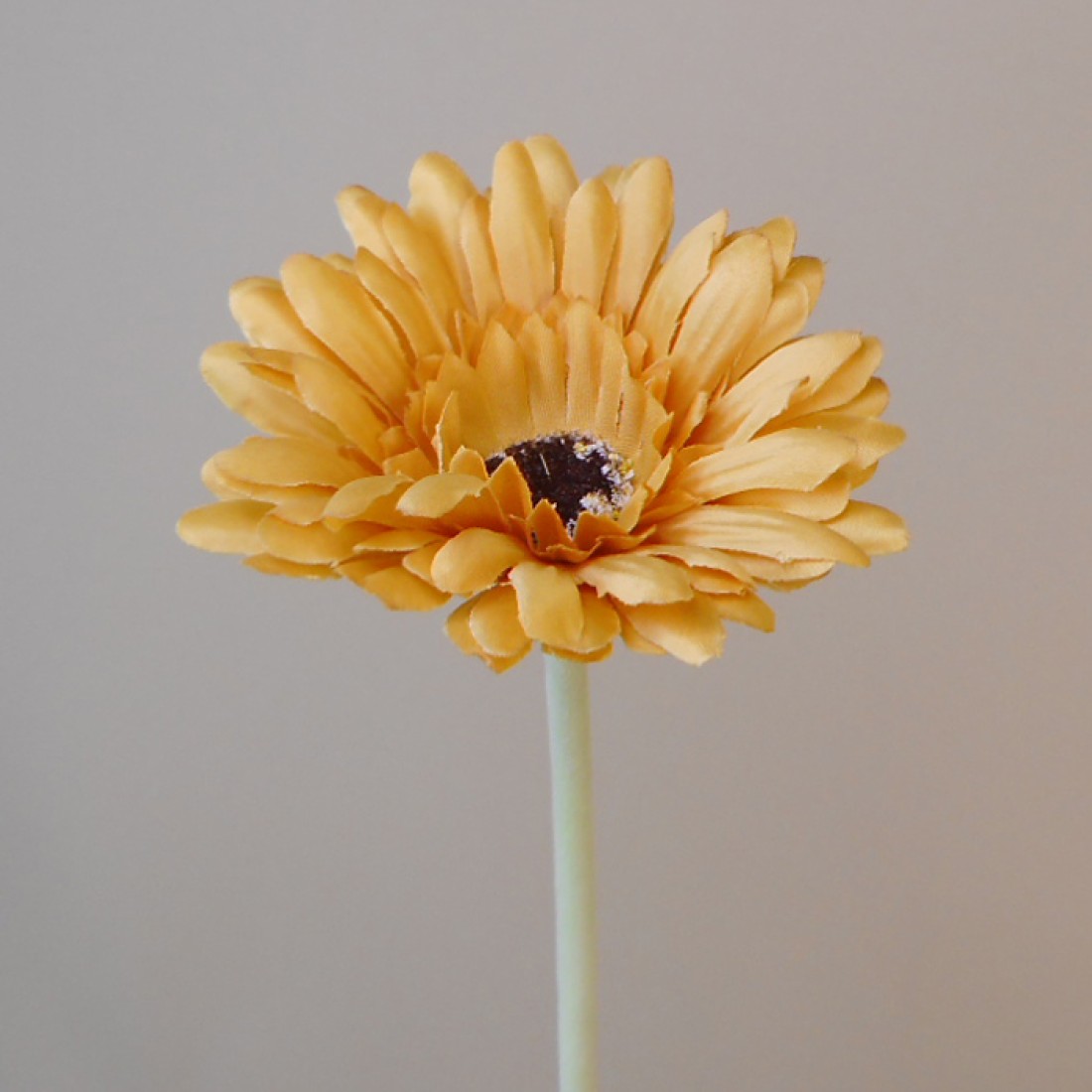 Artificial Gerbera Mustard Yellow Small 57cm Artificial Flowers